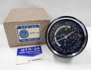 Yaesu Scarce QTR-24 World Clock USED SHIP FREE WW - Zdjęcie 1 z 7
