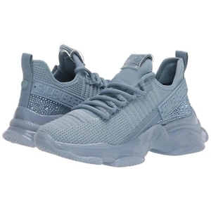 Steve Madden Maxima Sneaker Baby Blue Lace Up Shoes Rhinestone Size 10 - Picture 1 of 7
