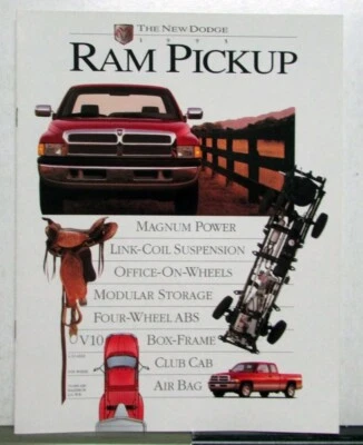 1995 Dodge Ram пикап 1500 2500 3500 варианты особенности характеристики цвета продажи брошюра - Изображение 1 из 4