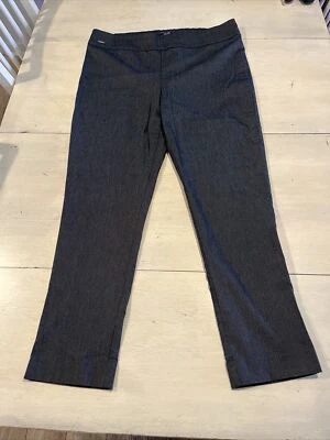 Izod Mujer Cintura Elástica Elástica Pantalones Gris y Blanco XL Cómodo Favorecedor Foto 1 de 4