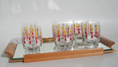 ALTES TABLETT MIT GLÄSERN 70er JAHRE !!! - Bild 1 von 4