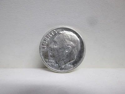 Moneda de diez centavos Roosevelt 1955 de plata de Estados Unidos Foto 1 de 2