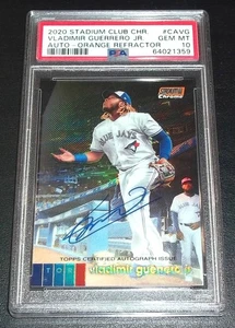 (#17/25) PSA 10 Vladimir Guerrero Jr Auto 2020 Chrome Orange Refractor Autograph - Picture 1 of 9