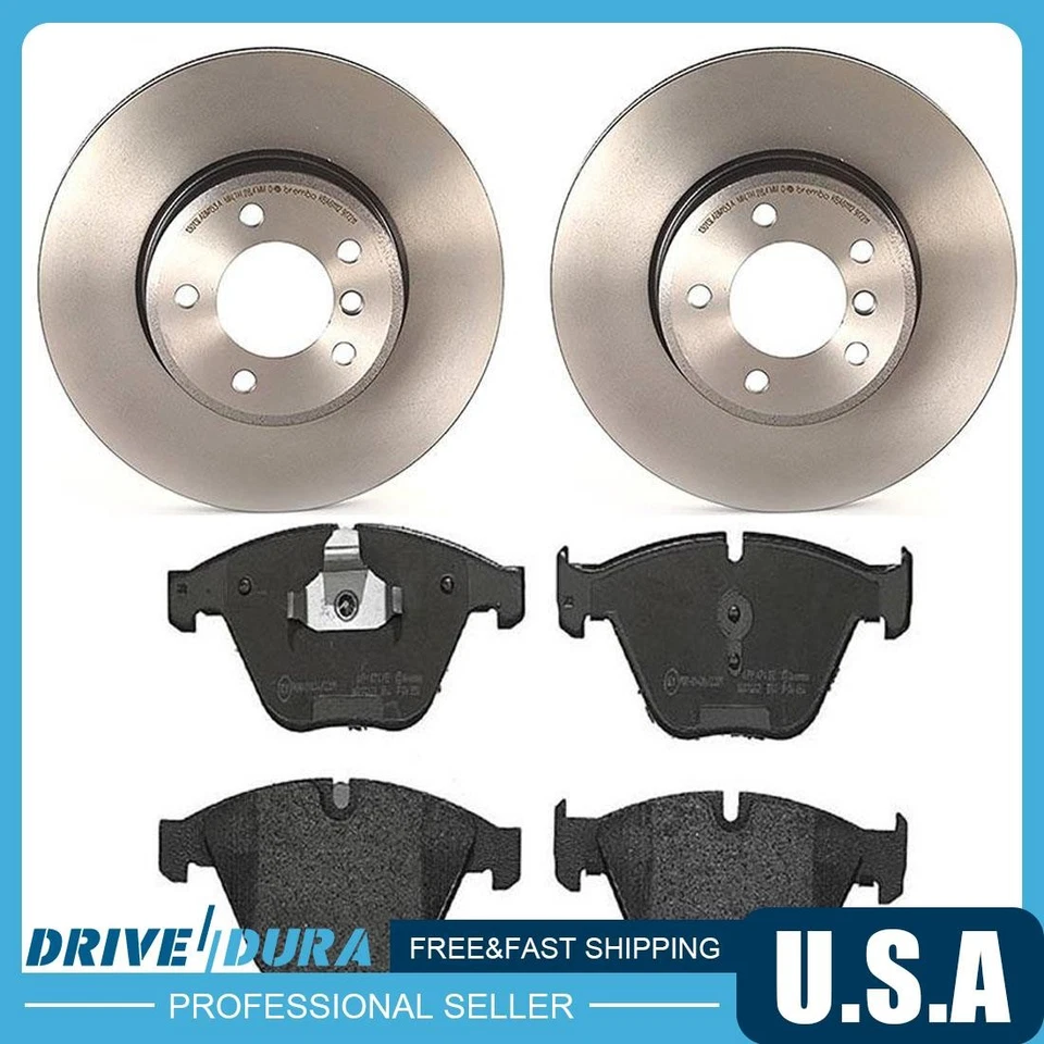 Rotores de freno de disco delanteros Brembo pastillas de freno de cerámica para BMW 525i 2004-2006 Foto 1 de 4