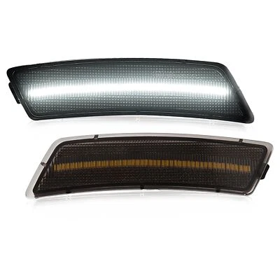 LH&RH Smoke Lens White LED Fender Side Marker Lights For Volkswagen Tiguan 2024 - Image 1 of 4
