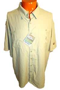 B9 NWT DRAKE Fishing Flyweight Vented Back Men's Size XL SS Shirt Khaki brand - Picture 1 of 10