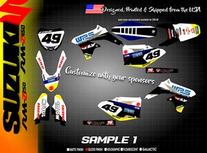 Kit Gráfico Completo Suzuki con Matrículas RMZ250 RMZ450 RMZ RM 125 RM85 - Imagen 1 de 24