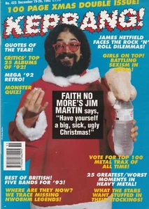 KERRANG! # 423 Dec 1992-Xmas Special 0f 100 Pages Of Heavy Metal & Rock - Picture 1 of 10