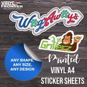 Adesivi/etichette vinile a colori stampati personalizzati forniti su pratici fogli A4 - Foto 1 di 1