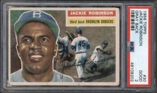 1956 Topps #30 Jackie Robinson Gray Back PSA 2