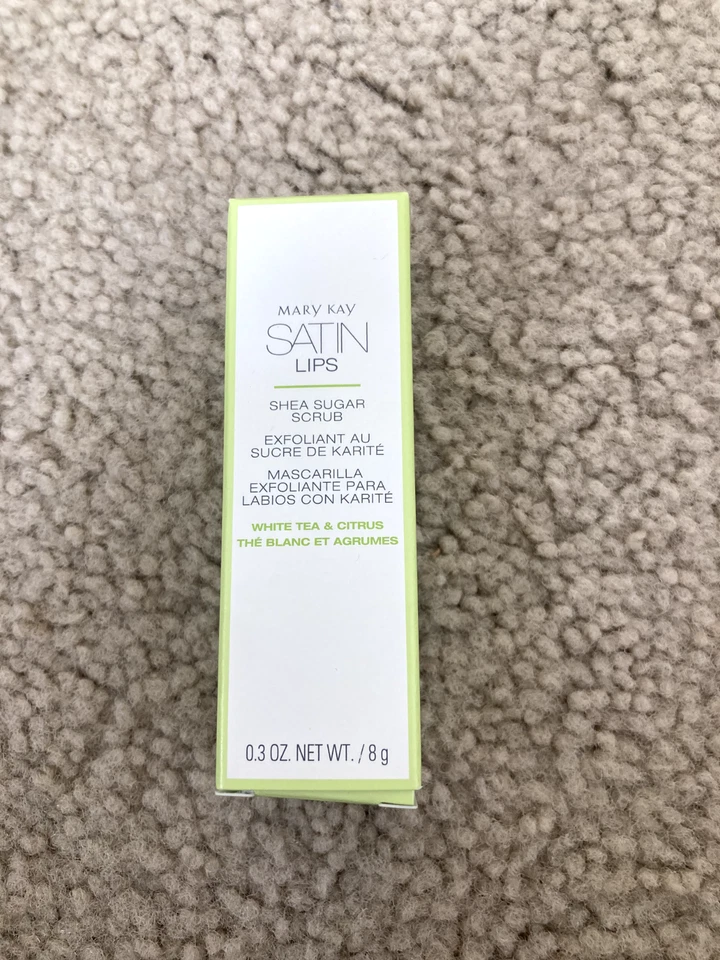 Mary Kay Satinado Labios SHEA AZÚCAR EXFOLIANTE Suaviza Té Blanco y Cítricos  Foto 1 de 1