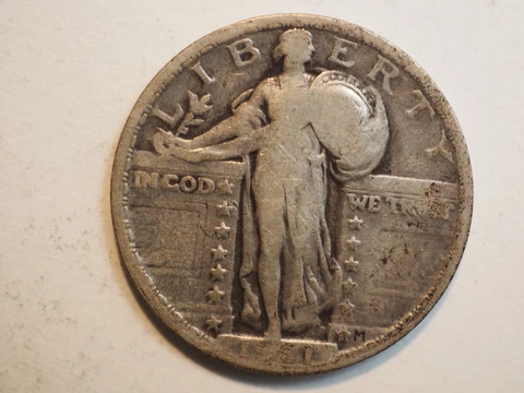 1921  MISS STANDING LIBERTY QUARTER SILVER   FREE SHIPPING   A1207 Cover