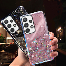 Case For Samsung S21 Ultra S20 FE A52 A72 A32 Bling Glitter Silicone Clear Cover