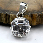 30 Ct Natural White Sapphire Pendant Jewelry 925. Sterling Silver For Her