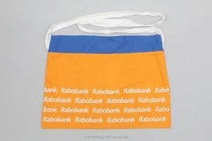 Classic Rabobank Cycling Musette Bag - Orange/Blue 1990s Feed Bag Cyclist - Picture 1 of 4