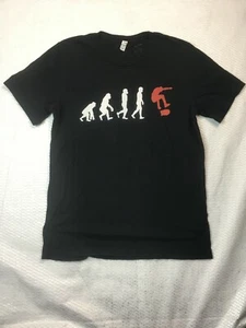 Evolution of Humans Ollie Skateboard Logo Kids Tee Shirt Boys Girls Unisex L - Picture 1 of 3