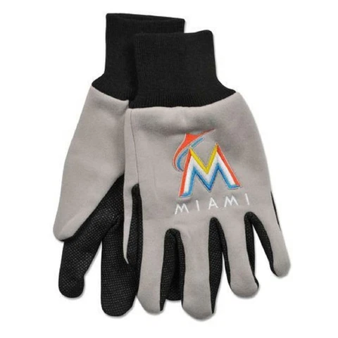 Miami Marlins Two Tone Adult Size Gloves [NEW] MLB Work Hands Scarf Hat Cover