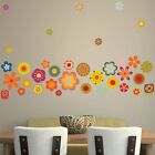 RETRO FLOWERS WALL STICKERS PACK 60s 70s vintage floral hippy decal art