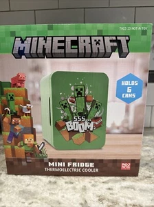 Minecraft Green Mobs Mini Fridge 6 Can Thermoelectric Cooler 4 Litre - Picture 1 of 1