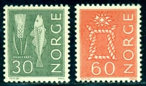 1964 Norwegian motifs,Ear of rye,cod fish,Cross knot,polar star,Norway,M.524,MNH - Picture 1 of 1