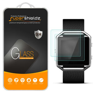 2x Supershieldz Tempered Glass Screen Protector Saver Shield for Fitbit Blaze