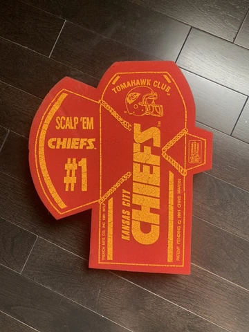 Kansas City Chiefs foam finger 1991 -Tomahawk Club - “Scalp ‘Em” Chiefs #1 Cover