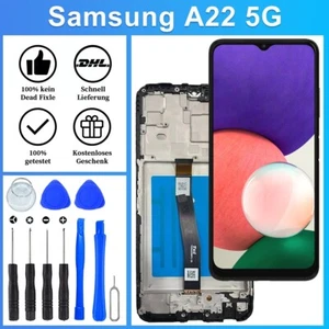 Pantalla táctil LCD original Samsung Galaxy A22 5G A226B + marco + artefacto - Imagen 1 de 9