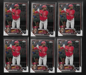 LOTE DE SEIS TARJETAS DE NOVATO BASE CROMADAS JORDAN WALKER 2023 TOPPS 209 RADIOCONTROL - MUY BONITO - Imagen 1 de 2