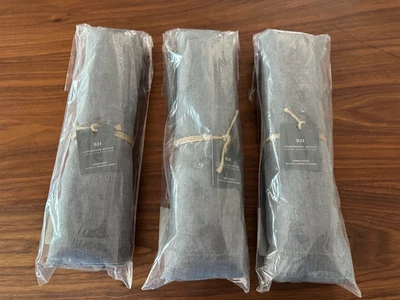 NUEVO herrajes de restauración, 12 servilletas de cena de lino belga grafito. Foto 1 de 4