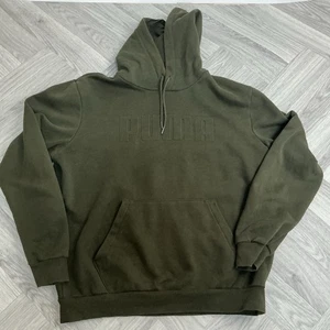 Khaki Green Vintage Puma with Embossed Logo Hoodie – Size Medium - Picture 1 of 7