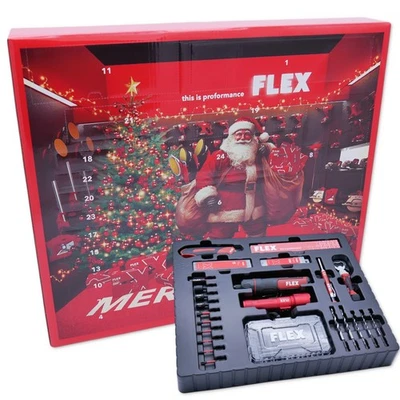 FLEX Adventskalender Weihnachtskalender Akkuschrauber Bit-Sortiment uvm. 534227