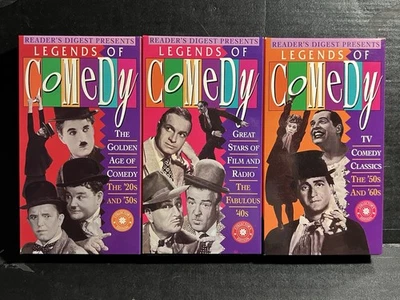 Reader’s Digest Presents Legends Of Comedy VHS Lot Of 3 Foto 1 de 4
