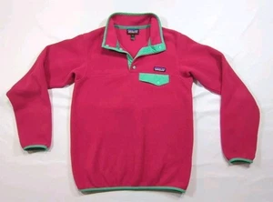 Patagonia Synchilla Fleece Pullover Sweater Sz S Portofino Pink Red Rossi Teal - Bild 1 von 8
