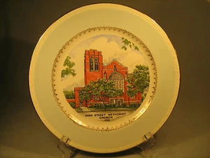 10" Collector Plate HIGH STREET METHODIST CHURCH 1950 Binghamton New York [G2b] - Picture 1 of 7