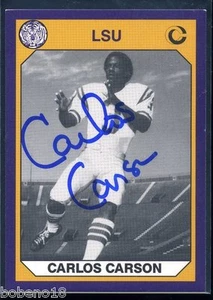 Carlos Carson signed autographed Auto 1990 LSU Tigers card - Picture 1 of 1