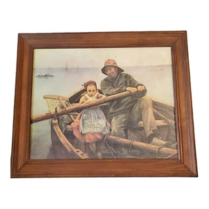 1881 "THE HELPING HAND" Print Signed By French Artist Emile Renouf READ - Picture 1 of 13