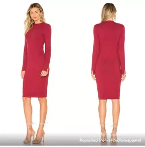 Lovers + Friends Vik Sweater Dress Mock Neck Size Medium Long Sleeve Polyester B - Picture 1 of 10