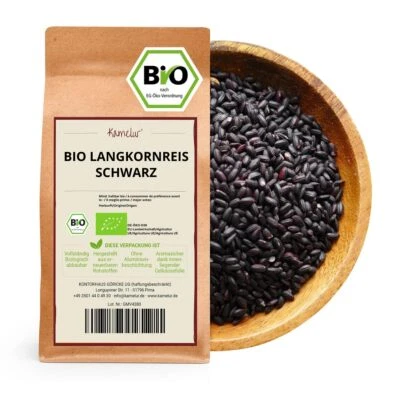 (7,50 EUR/kg) 5kg Bio Langkornreis schwarz, Vollkorn ohne Zusätze BIO - Bild 1 von 4