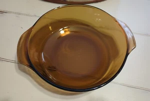 Vintage 437 ANCHOR HOCKING FIRE KING, 1.5 Quart Amber/Brown - Picture 1 of 4