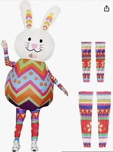 Rafalacy Multicolour Inflatable Easter Bunny Costume for Adults - Picture 1 of 3
