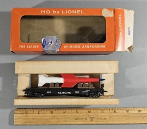VINTAGE LIONEL HO SEABOARD FLAT CAR 0875 ROCKET MISSILE - Picture 1 of 6