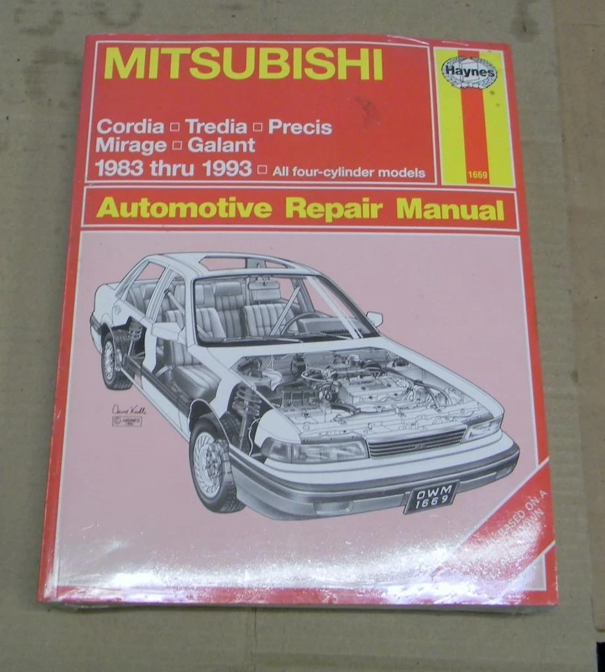HAYNES MITSUBISHI NEW MANUAL CORDIA TREDIA PRECIS MIRAGE GALANT 1983-1993 - Imagem 1 de 1