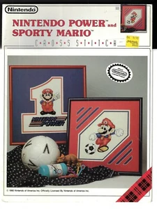Stoney Creek Plaid~Nintendo Power and Sporty Mario~ Cross Stitch booklet OOP - Picture 1 of 1