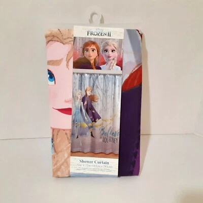 "Cortina de ducha de tela decorativa para baño Frozen II 72""x72""" Foto 1 de 4