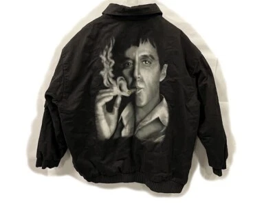 Nuevo con etiquetas - Chaqueta de bombardero Scarface vintage Tony Montana 4XL (manchas menores) Foto 1 de 4