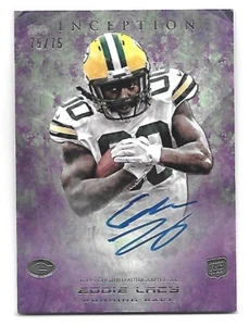 EDDIE LACY 2013 Topps Inception Purple Rookie RC auto /75 Packers Seahawks - Picture 1 of 2