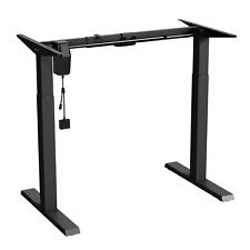 Electric Desk Frame Height Adjustable Sit Stand Work Station Low Noise Black HQ