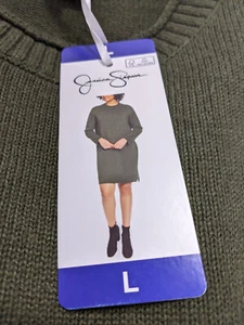 Jessica Simpson Women's SIZE LARGE Long Sleeve Cozy Knit Sweater Mini Dress - Picture 1 of 4