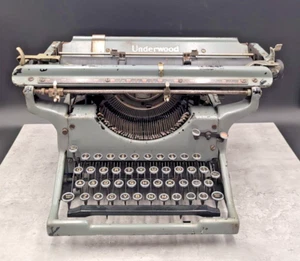 Vintage Antique Underwood Grey Typewriter Bank Portable Prop Restoration - Picture 1 of 16