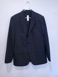 Banana Republic dark  Plaid Tailored Fit Blazer Sport Jacket Mens 42R - Picture 1 of 4
